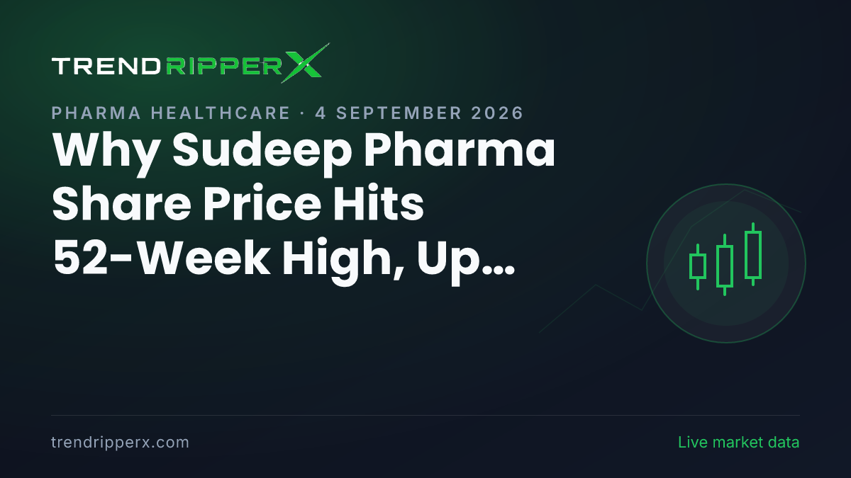 Why Sudeep Pharma Share Price Hits 52-Week High, Up 2.75% Today: the Momentum Trigger, Explained