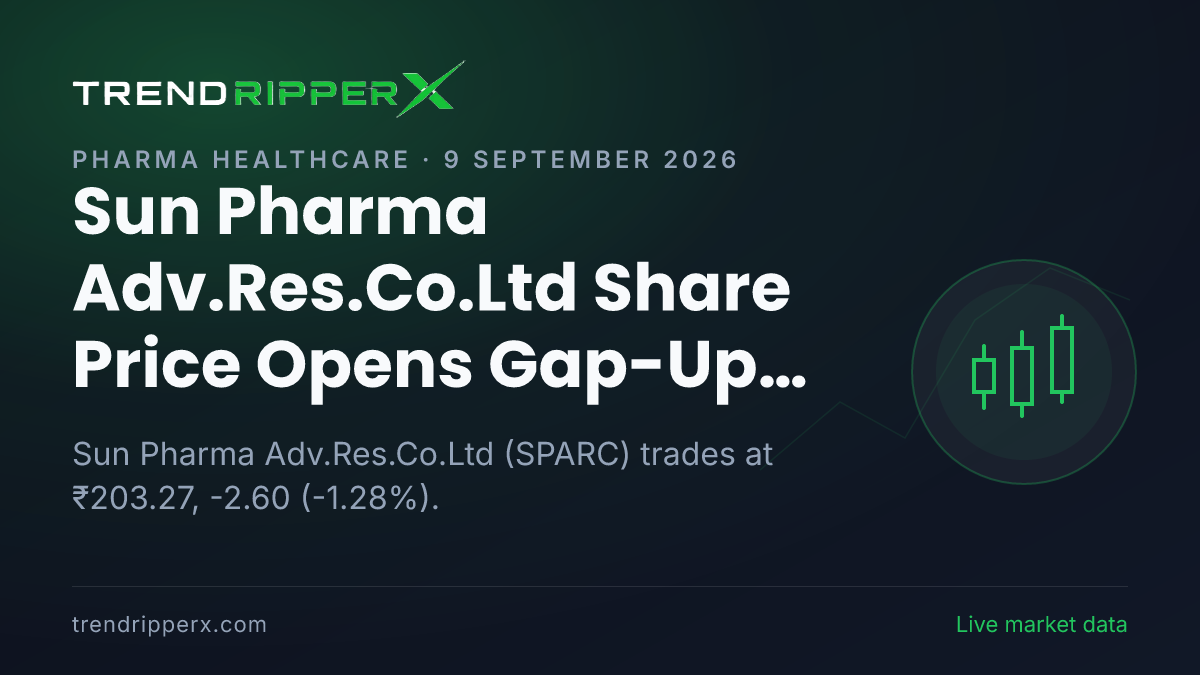 Sun Pharma Adv.Res.Co.Ltd Share Price Opens Gap-Up at ₹205.87: What Is Driving SPARC Today, and the Levels That Matter