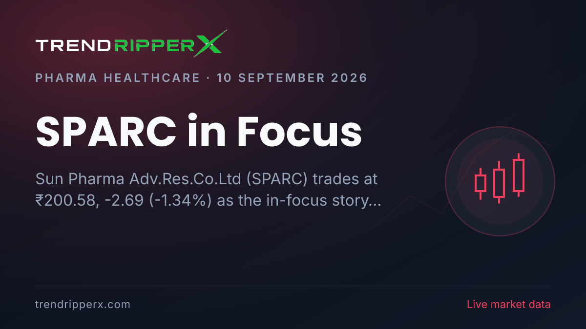 SPARC in Focus: Sun Pharma Adv.Res.Co.Ltd Share Price Opens Gap-Up at ₹204.00 on Rising Newsflow