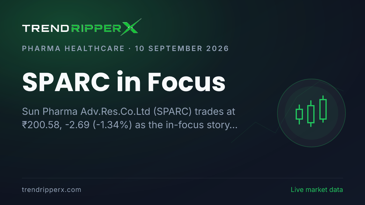 SPARC in Focus: Sun Pharma Adv.Res.Co.Ltd Share Price Opens Gap-Up at ₹204.00 on Rising Newsflow