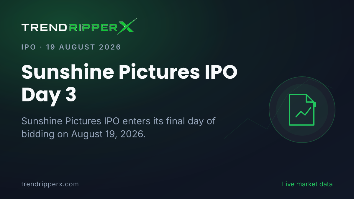 Sunshine Pictures IPO Day 3: GMP, Subscription Status and Key Details