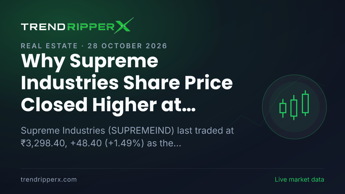 Why Supreme Industries Share Price Closed Higher at ₹3,298.40 In Tuesday's Session: the Brokerage Call Trigger, Explained