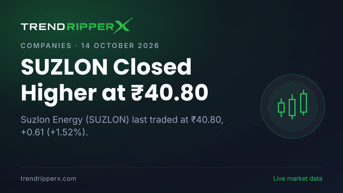 SUZLON Closed Higher at ₹40.80: Inside the Brokerage Call Story Moving Suzlon Energy Shares