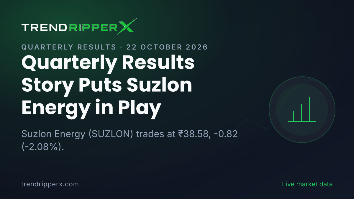 Quarterly Results Story Puts Suzlon Energy in Play: Share Price Edges Lower to ₹38.58, and Here Is the Arithmetic
