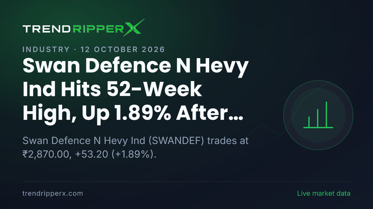 Swan Defence N Hevy Ind Hits 52-Week High, Up 1.89% After Quarterly Results Update — Levels, Volumes and the Follow-Up to Track