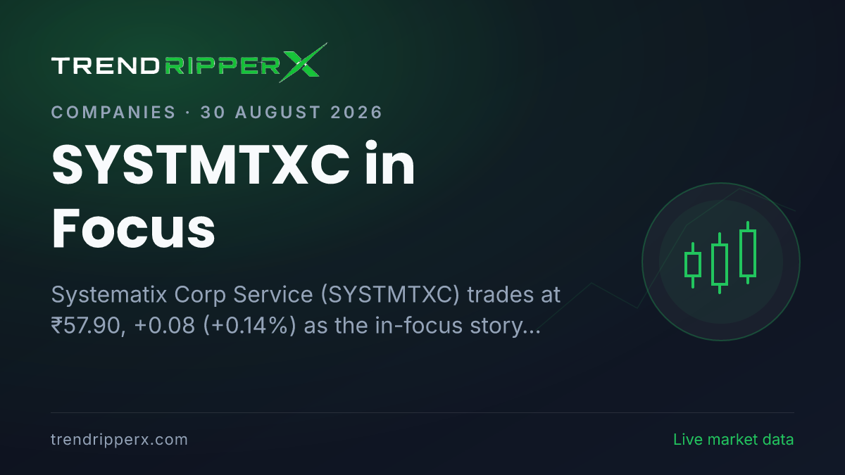 SYSTMTXC in Focus: Systematix Corp Service Share Price Opens Gap-Up at ₹58.79 on Rising Newsflow