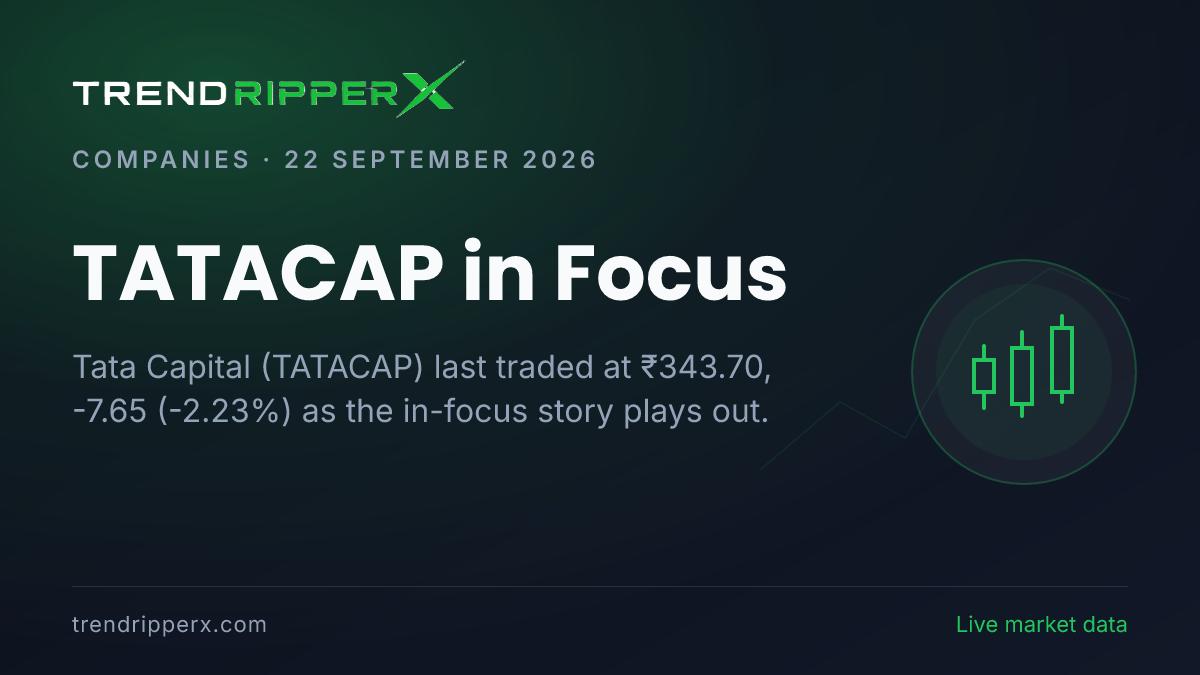 TATACAP in Focus: Tata Capital Share Price Opened Gap-Up at ₹350.00 on Rising Newsflow