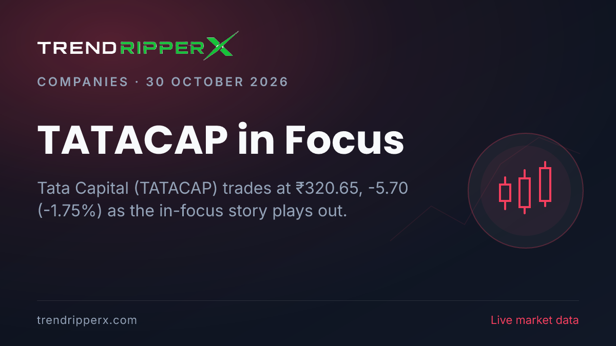 TATACAP in Focus: Tata Capital Share Price Edges Lower to ₹320.65 in the News Today