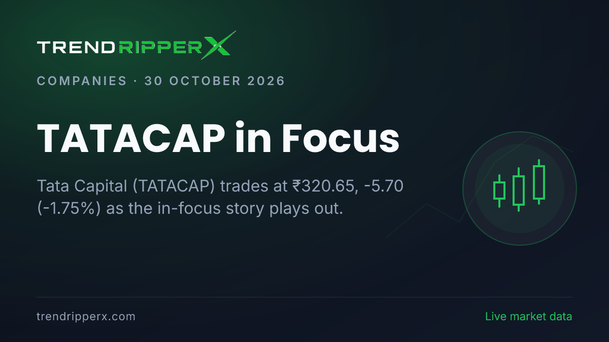 TATACAP in Focus: Tata Capital Share Price Edges Lower to ₹320.65 in the News Today