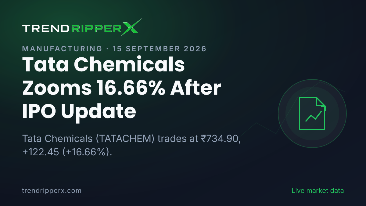 Tata Chemicals Zooms 16.66% After IPO Update — Levels, Volumes and the Follow-Up to Track