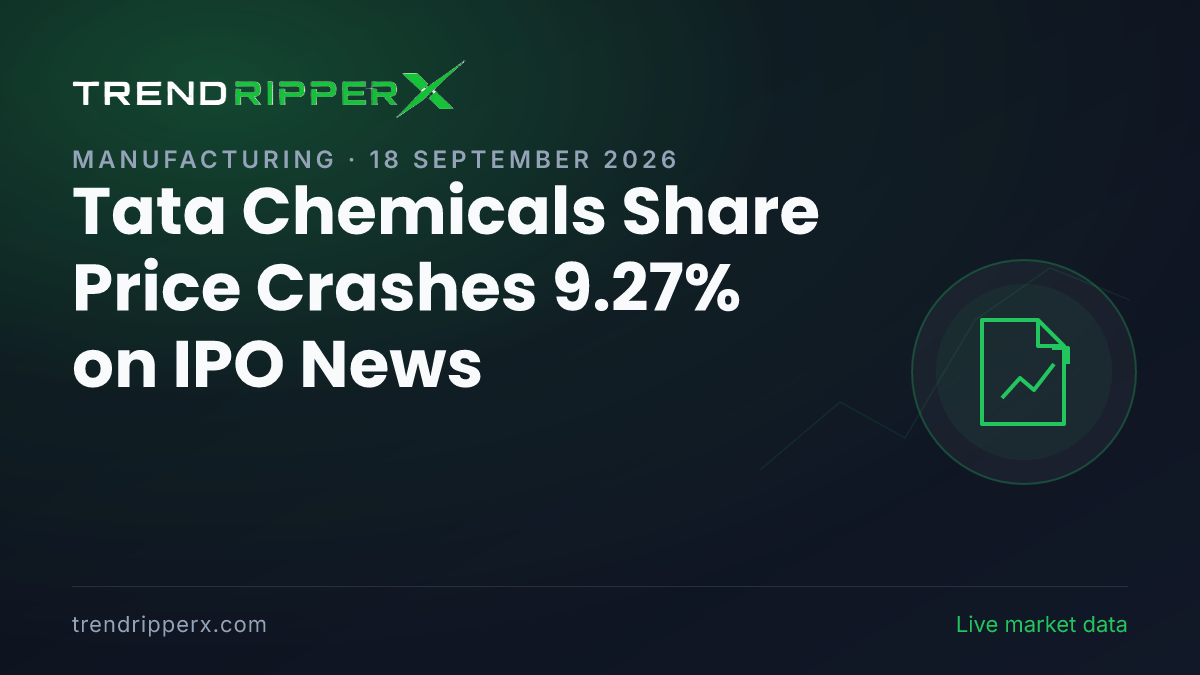 Tata Chemicals Share Price Crashes 9.27% on IPO News — What It Means for Investors