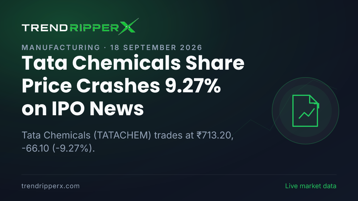 Tata Chemicals Share Price Crashes 9.27% on IPO News — What It Means for Investors