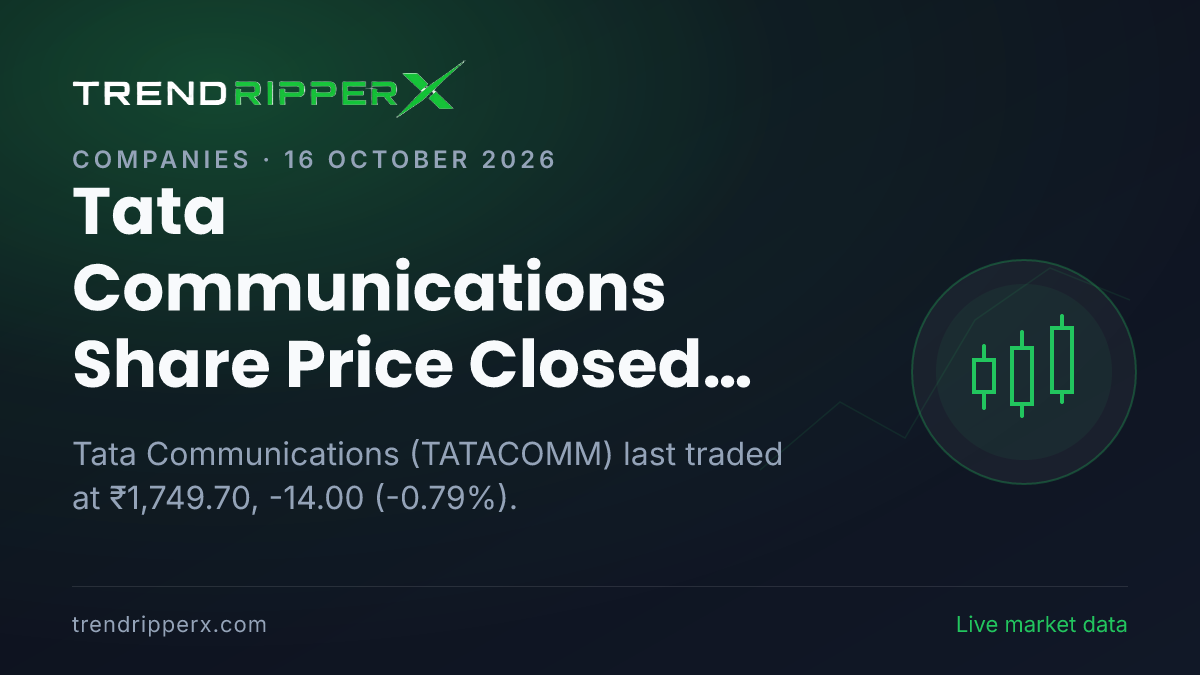 Tata Communications Share Price Closed Lower at ₹1,749.70 In Thursday's Session — Volumes, 52-Week Range and What to Watch Next