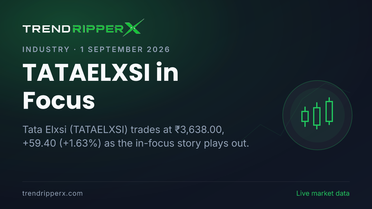 TATAELXSI in Focus: Tata Elxsi Share Price Opens Gap-Down at ₹3,583.10 on Rising Newsflow