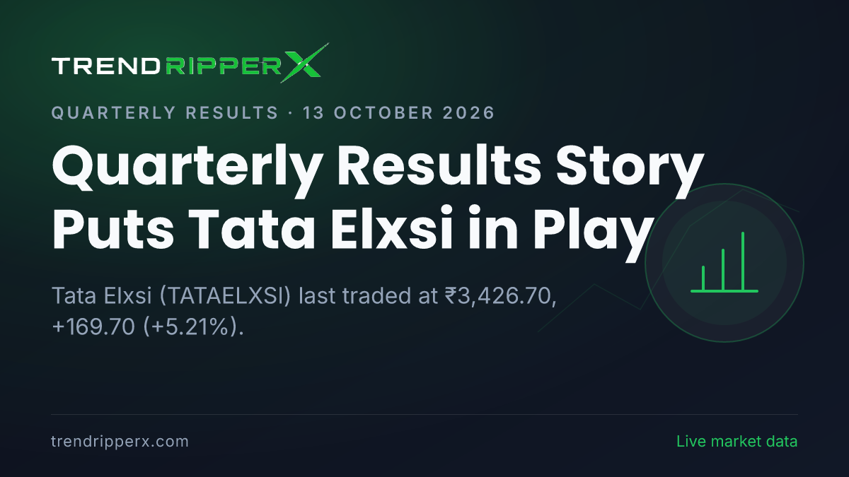 Quarterly Results Story Puts Tata Elxsi in Play: Share Price Jumped 5.21% to ₹3,426.70, and Here Is the Arithmetic