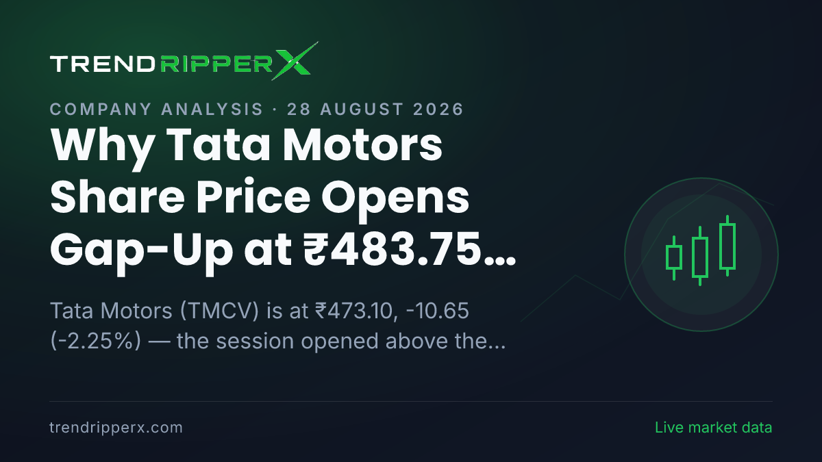 Why Tata Motors Share Price Opens Gap-Up at ₹483.75 Today — Levels, Volumes and the Headlines