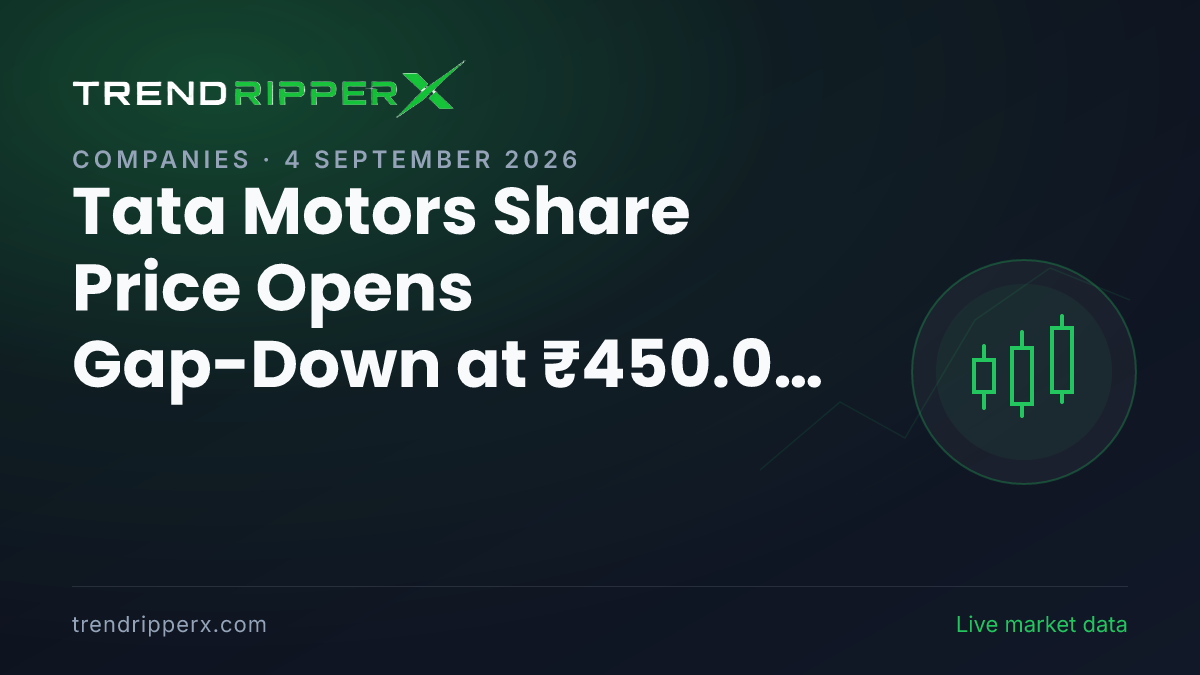 Tata Motors Share Price Opens Gap-Down at ₹450.00 on Regulatory News — What It Means for Investors