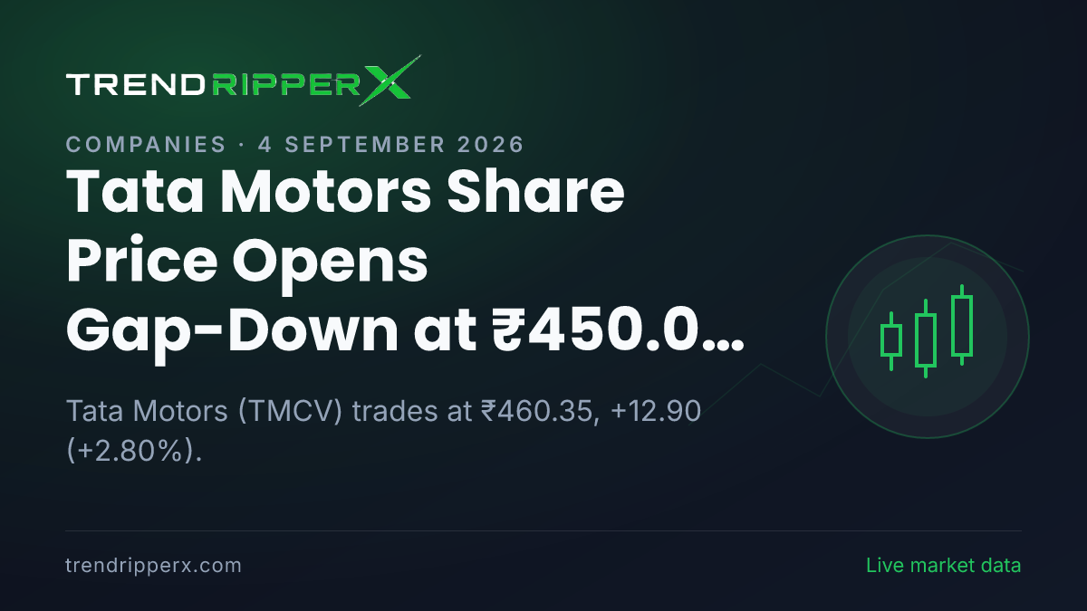 Tata Motors Share Price Opens Gap-Down at ₹450.00 on Regulatory News — What It Means for Investors