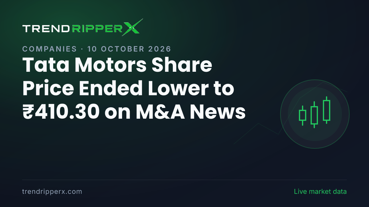 Tata Motors Share Price Ended Lower to ₹410.30 on M&A News — What It Means for Investors