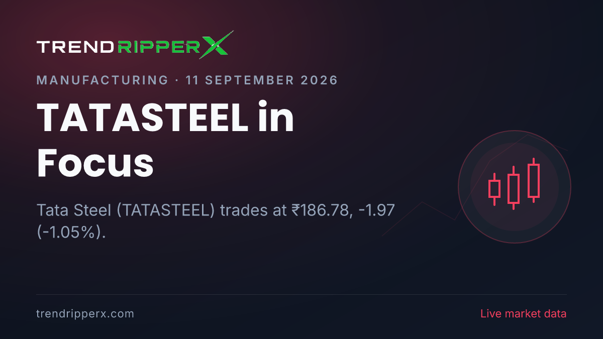 TATASTEEL in Focus: Tata Steel Share Price Opens Gap-Up at ₹189.00 on Rising Newsflow