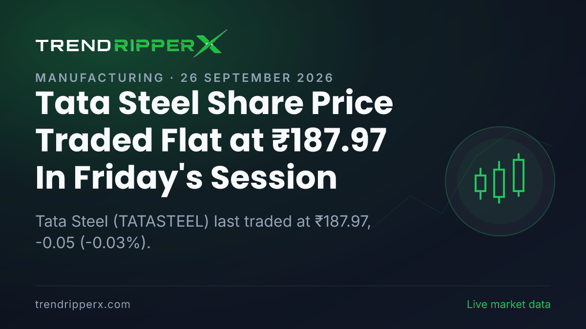 Tata Steel Share Price Traded Flat at ₹187.97 In Friday's Session — Volumes, 52-Week Range and What to Watch Next