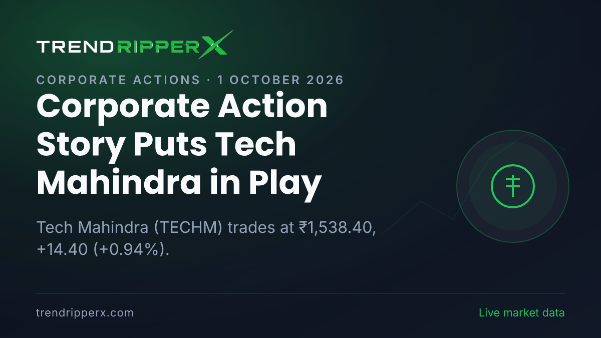 Corporate Action Story Puts Tech Mahindra in Play: Share Price Opens Gap-Up at ₹1,540.00, and Here Is the Arithmetic