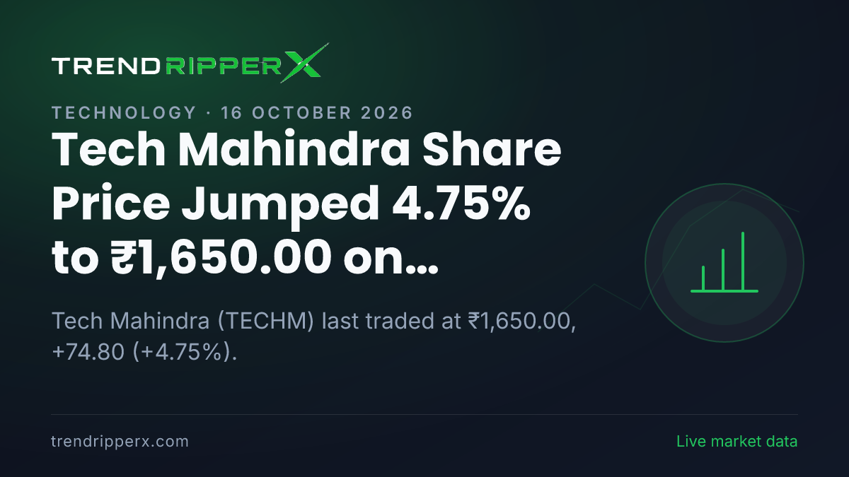 Tech Mahindra Share Price Jumped 4.75% to ₹1,650.00 on Quarterly Results News — What It Means for Investors