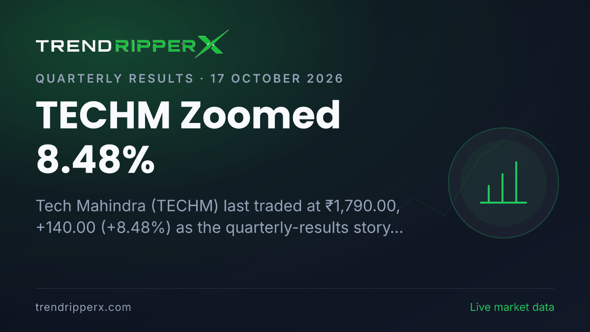 TECHM Zoomed 8.48%: Inside the Quarterly Results Story Moving Tech Mahindra Shares