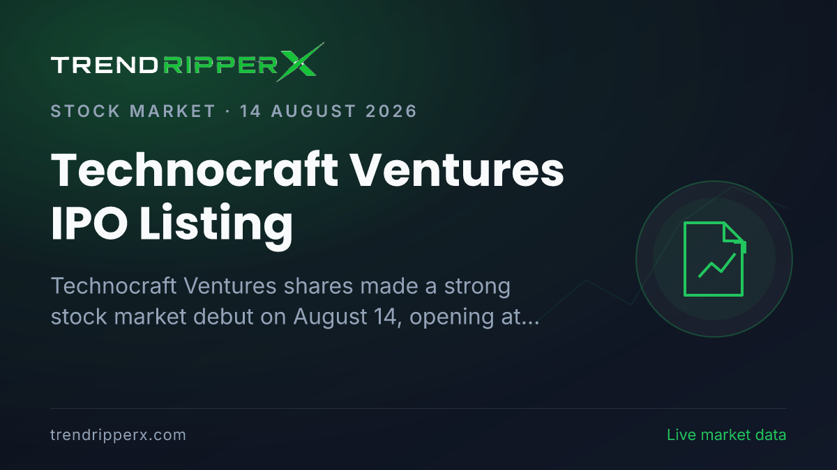 Technocraft Ventures IPO Listing: Shares Make Strong Debut, Open 34% Above Issue Price at ₹284