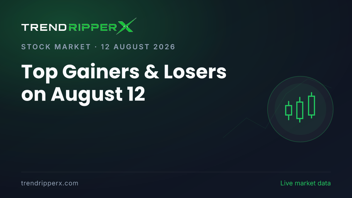Top Gainers & Losers on August 12: NALCO Leads Gains, TCS and Godrej Consumer Among Top Losers
