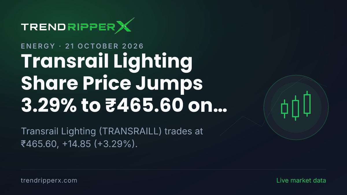 Transrail Lighting Share Price Jumps 3.29% to ₹465.60 on Order Win News — What It Means for Investors