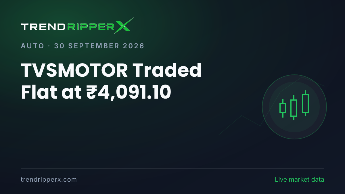 TVSMOTOR Traded Flat at ₹4,091.10: Inside the Brokerage Call Story Moving TVS Motor Shares