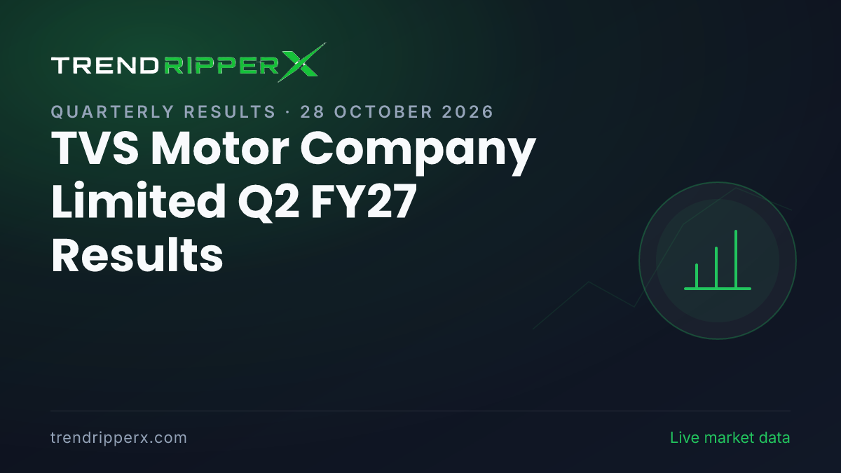 TVS Motor Company Limited Q2 FY27 Results: Net Profit ₹1,219 cr, Revenue from operations ₹19,474 cr