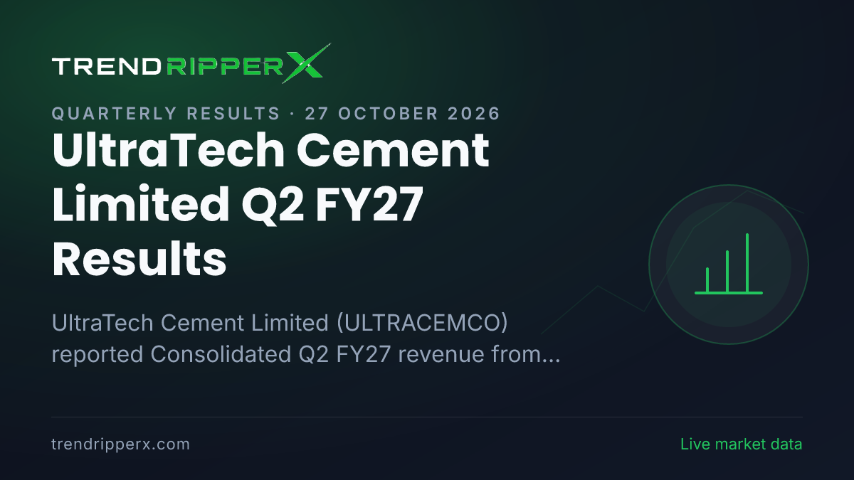 UltraTech Cement Limited Q2 FY27 Results: Net Profit ₹1,501 cr, Revenue from operations ₹23,295 cr