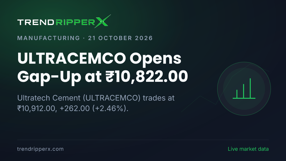 ULTRACEMCO Opens Gap-Up at ₹10,822.00: Inside the Quarterly Results Story Moving Ultratech Cement Shares