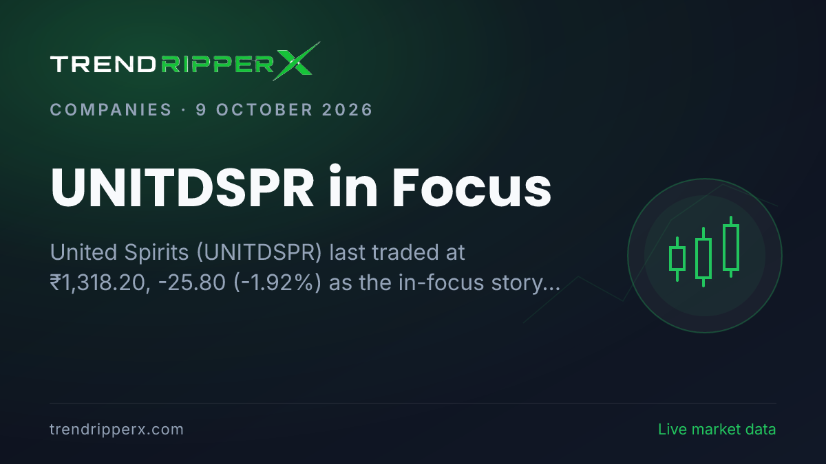 UNITDSPR in Focus: United Spirits Share Price Ended Lower to ₹1,318.20 on Rising Newsflow