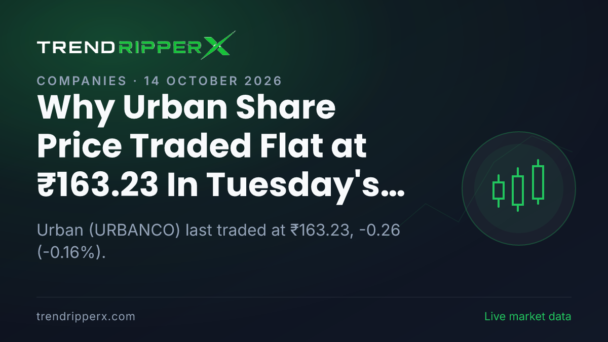 Why Urban Share Price Traded Flat at ₹163.23 In Tuesday's Session: the Fundraise Trigger, Explained