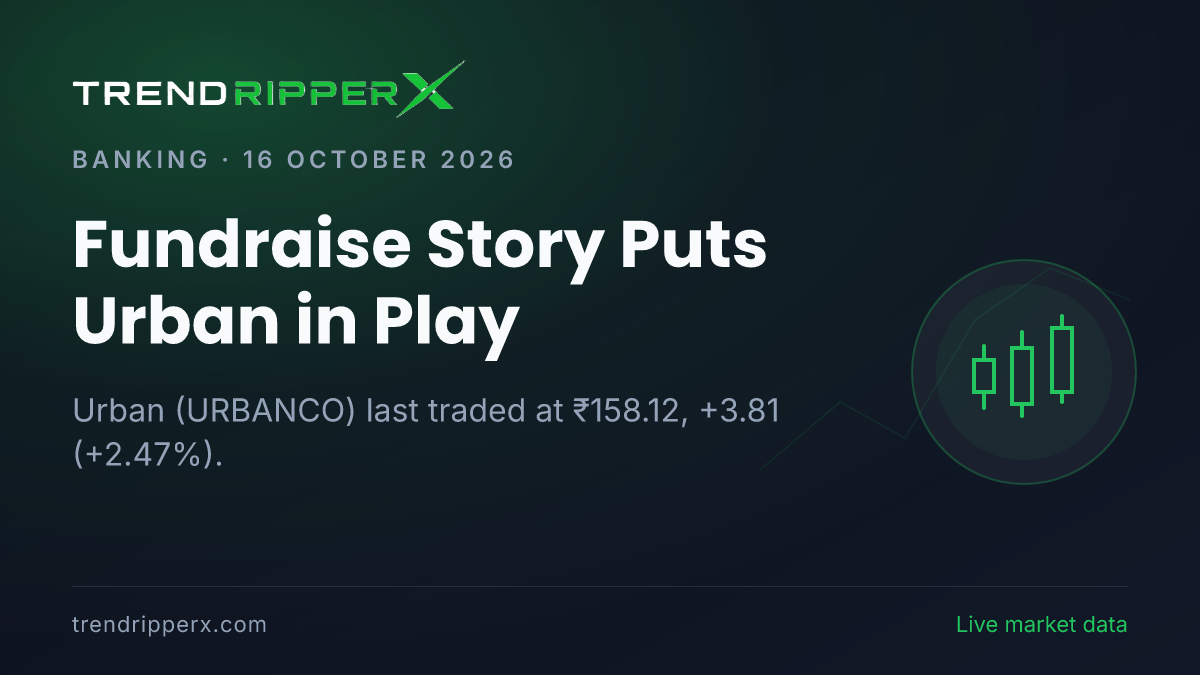 Fundraise Story Puts Urban in Play: Share Price Closed Higher at ₹158.12, and Here Is the Arithmetic