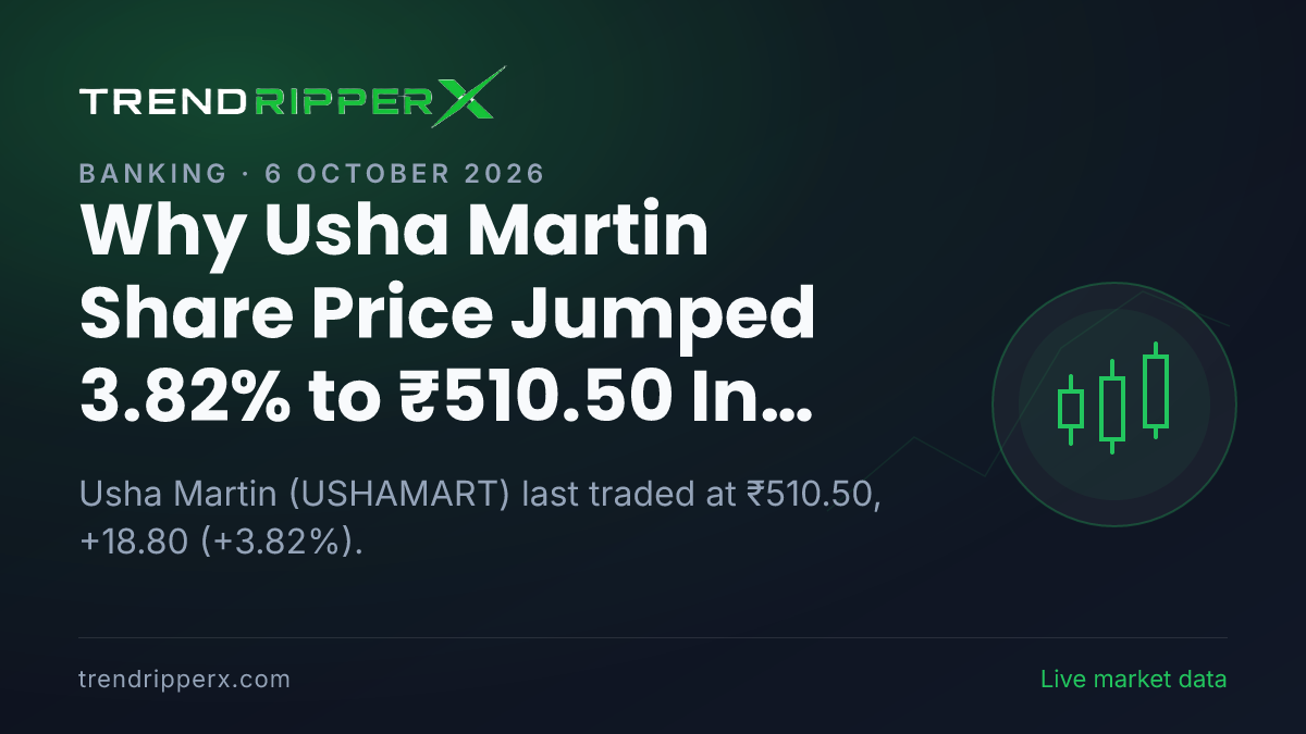 Why Usha Martin Share Price Jumped 3.82% to ₹510.50 In Monday's Session: the Brokerage Call Trigger, Explained