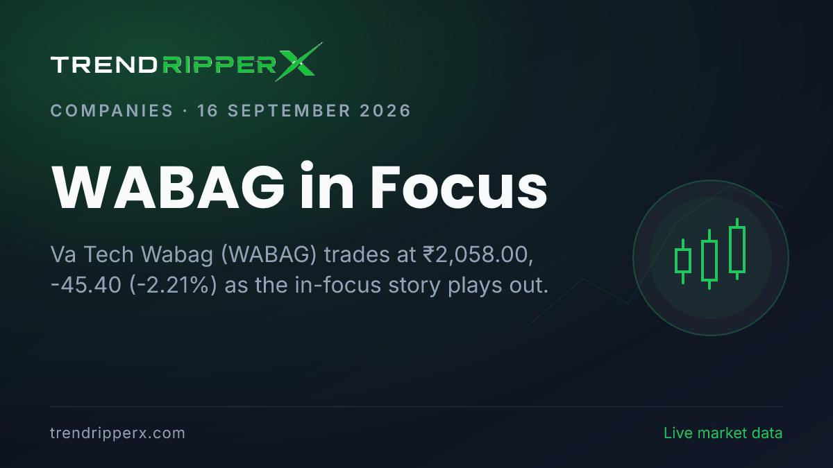 WABAG in Focus: Va Tech Wabag Share Price Opens Gap-Up at ₹2,113.80 on Rising Newsflow