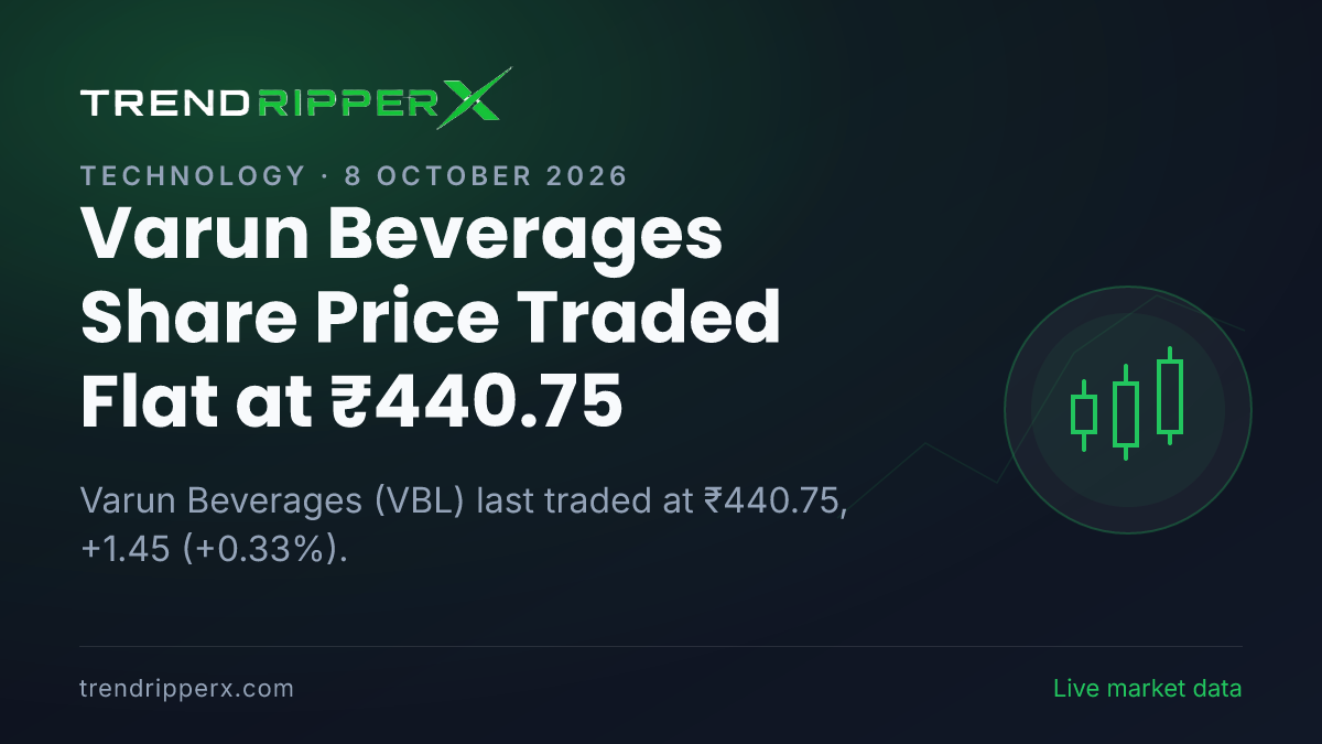Varun Beverages Share Price Traded Flat at ₹440.75: What Is Driving VBL In Wednesday's Session, and the Levels That Matter