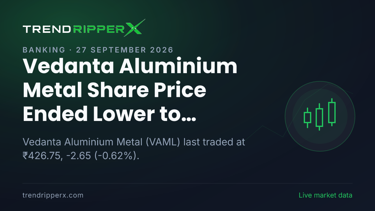 Vedanta Aluminium Metal Share Price Ended Lower to ₹426.75: What Is Driving VAML In Friday's Session, and the Levels That Matter
