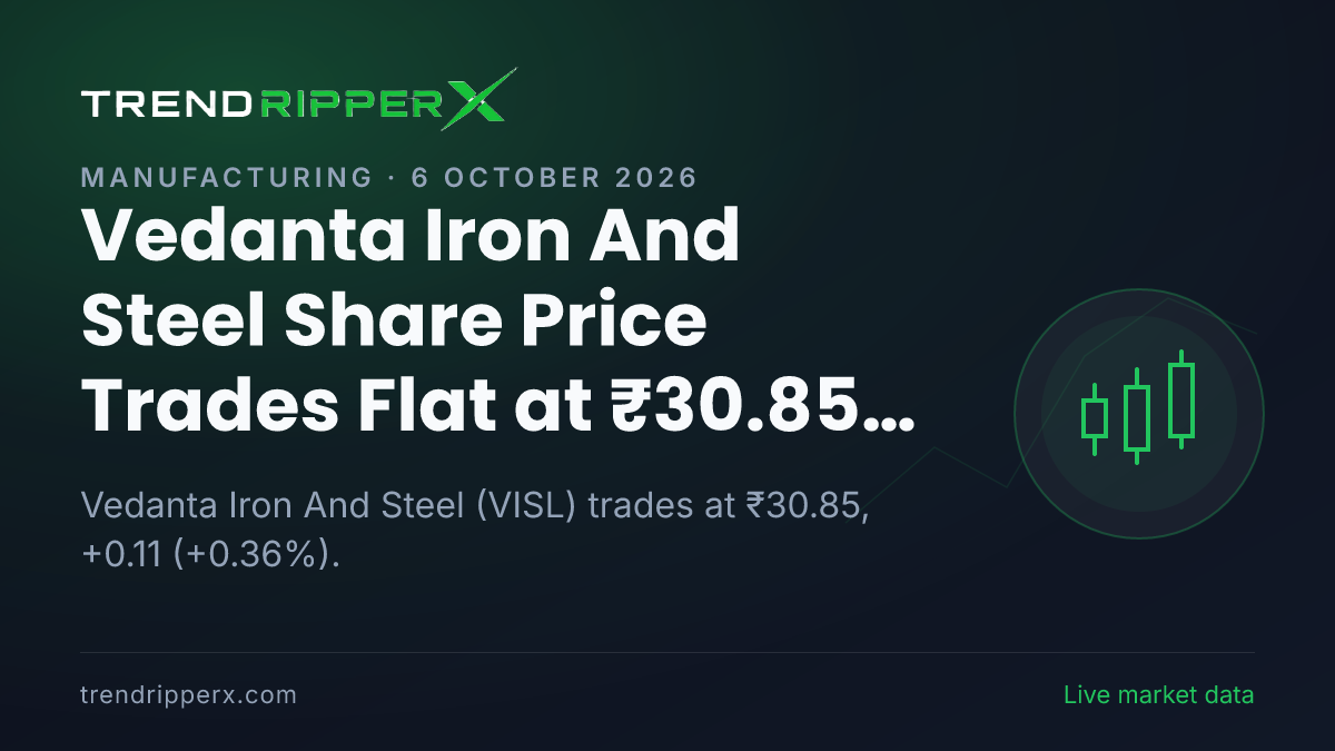 VISL in Focus: Vedanta Iron And Steel Share Price Trades Flat at ₹30.85 on Rising Newsflow