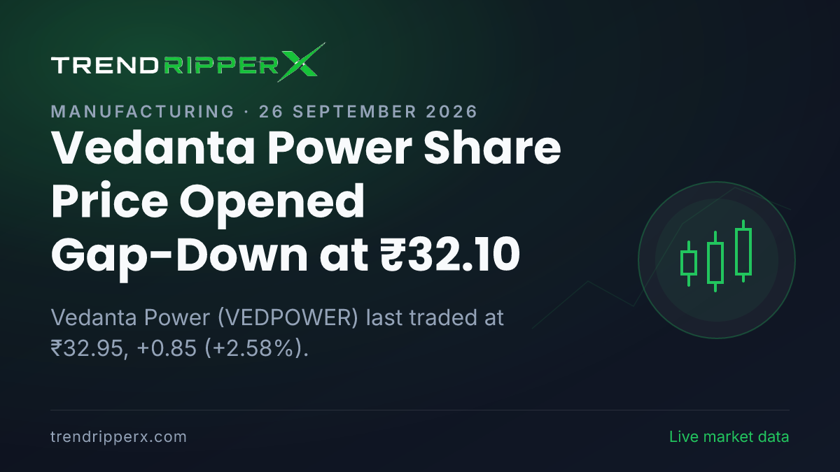 Vedanta Power Share Price Opened Gap-Down at ₹32.10: What Is Driving VEDPOWER In Friday's Session, and the Levels That Matter