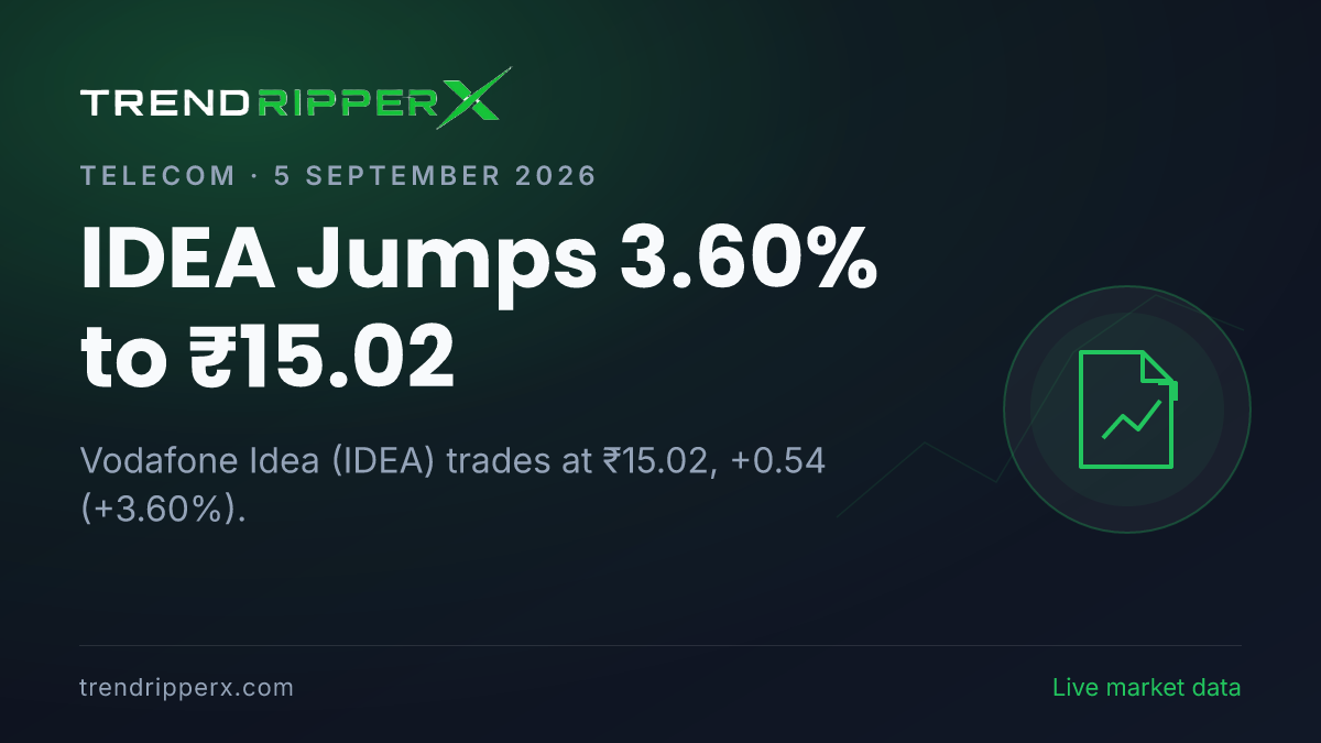 IDEA Jumps 3.60% to ₹15.02: Inside the IPO Story Moving Vodafone Idea Shares