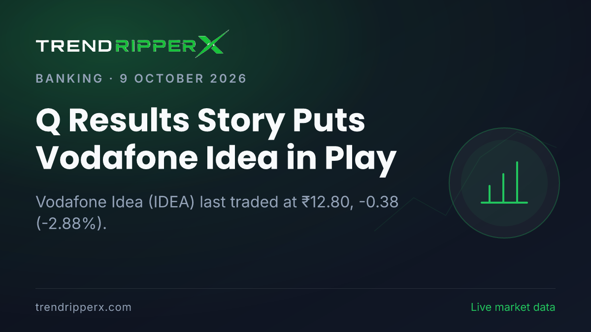 Q Results Story Puts Vodafone Idea in Play: Share Price Ended Lower to ₹12.80, and Here Is the Arithmetic