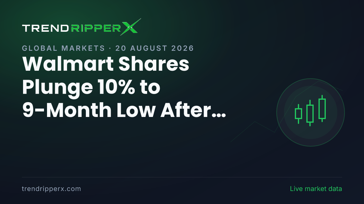 Walmart Shares Plunge 10% to 9-Month Low After Slowest US Sales Growth in Six Years