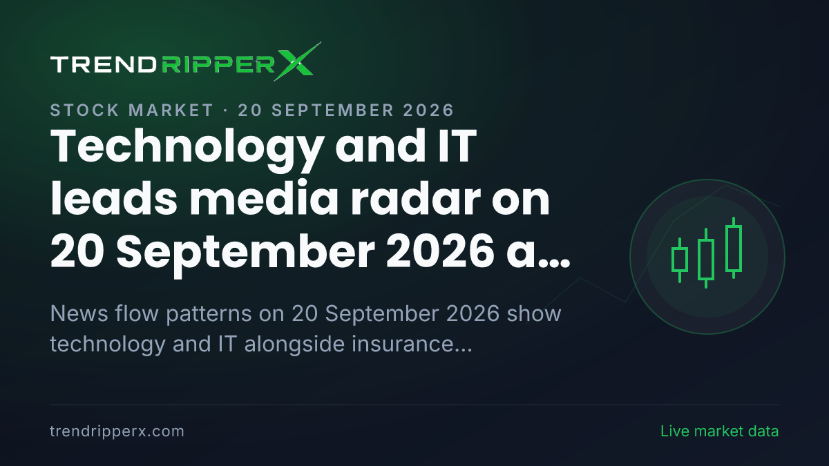 Technology and IT leads media radar on 20 September 2026 as insurance follows