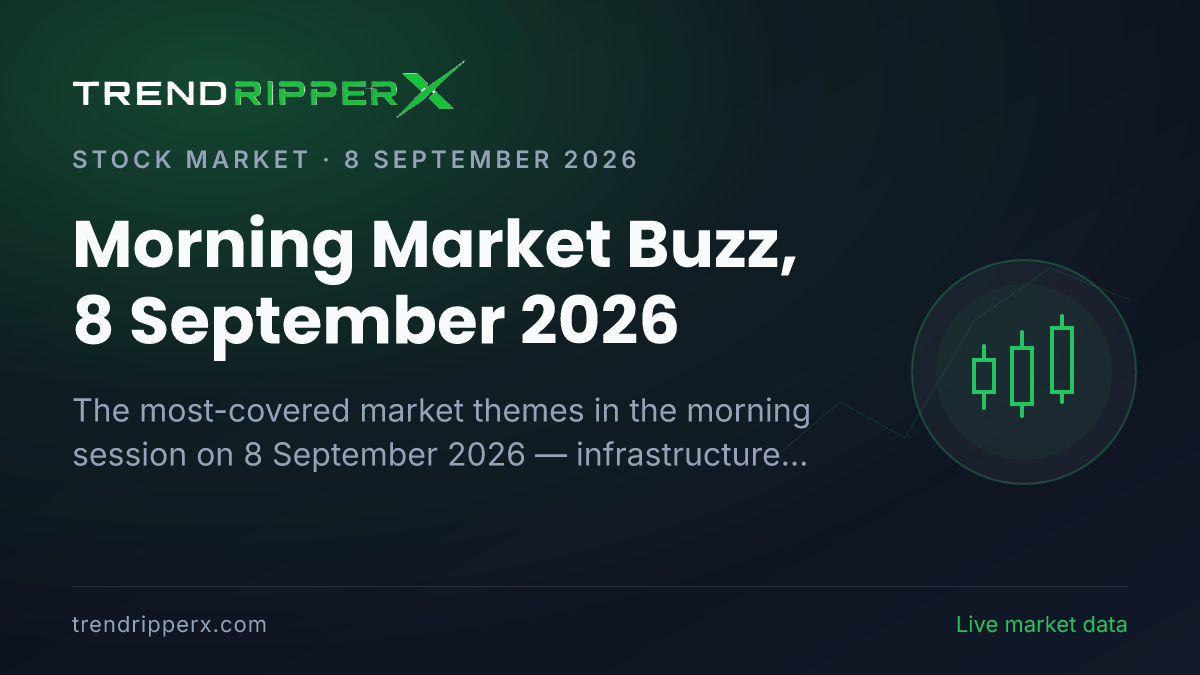 Morning Market Buzz, 8 September 2026: Infrastructure Tops the Coverage Ahead of Industry And Sectors and Policy And Macro Data