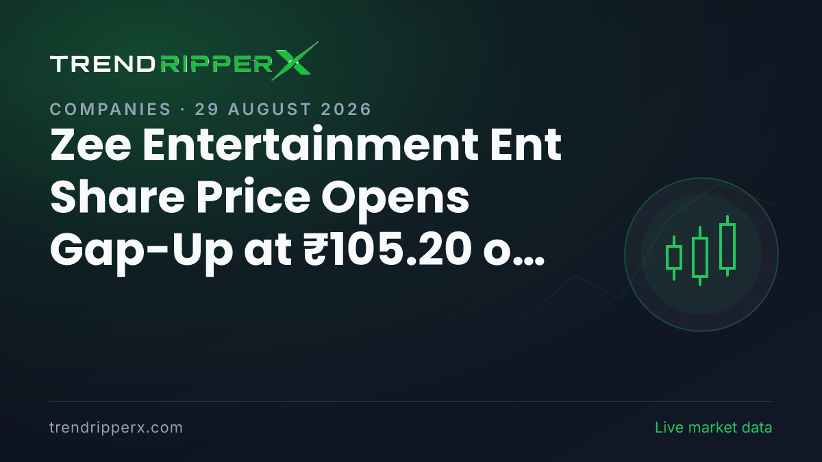 ZEEL in Focus: Zee Entertainment Ent Share Price Opens Gap-Up at ₹105.20 on Rising Newsflow